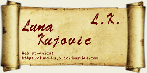 Luna Kujović vizit kartica